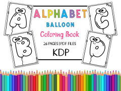 Alphabet Balloon Coloring Book & Pages for Kids