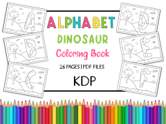 Alphabet Dinosaur Coloring Book & Pages for Kids 2