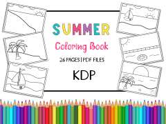 Summer Scenery Coloring Book & Pages for Kids