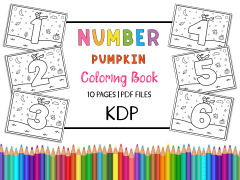 Number Pumpkin Coloring Book & Pages for Kids