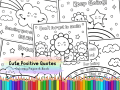 Cute Positive Quotes Coloring Pages for Kids 3