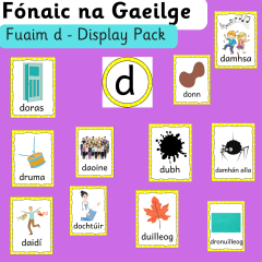 Aibítir na Gaeilge/Fónaic na Gaeilge - Fuaim ‘d’ Visuals/Display Pack