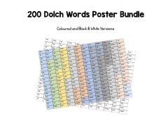 200 Dolch Words Poster Bundle