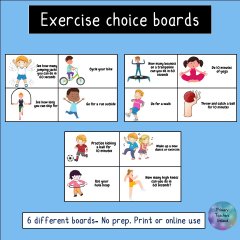 Exercise choice boards cover