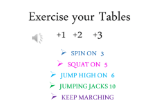Exercise your tables