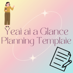 Year at a Glance Teacher Planner for Tablet