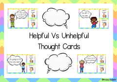 Helpful Vs Unhelpful Thought Cards Insta-done