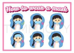 How to wear a mask (Girl & Boy posters)
