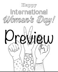 International Women’s Day Colouring Page