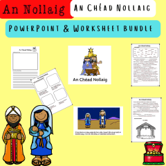 An Chéad Nollaig/Scéal na Nollag - PowerPoint & worksheet bundle