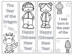 Chinese New Year 2024 Bookmarks