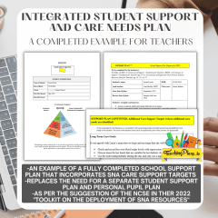 Student Support File Integrating Additional Care Support Targets Example