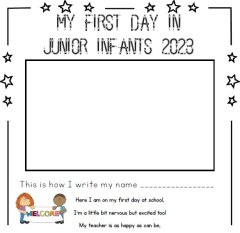 Junior / Senior Infant First Day template