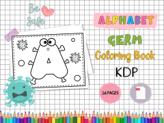 Alphabet Germ Coloring Book & Pages for Kids