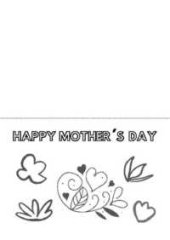 Mother's Day Card - with colouring activity