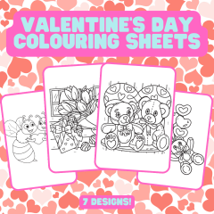 Valentine's Day Colouring Sheets