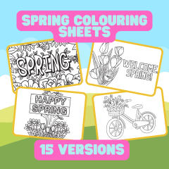 Spring - 15 colouring sheets