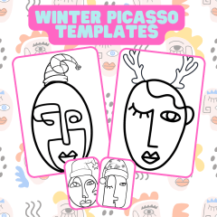 Christmas Picasso Face Templates