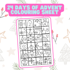 Christmas - 24 Days of Advent Colouring Sheet