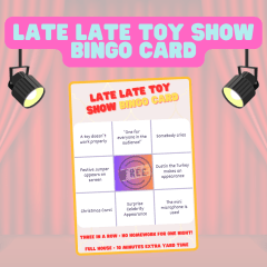 Late Late Toy Show - Bingo Card