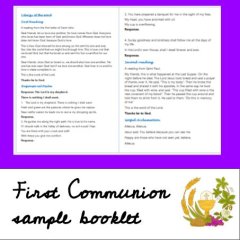 First Holy Communion sample booklet
