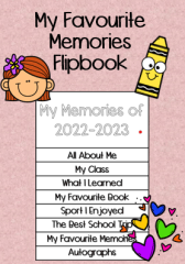 My Favourite Memories Flipbook - End of Year