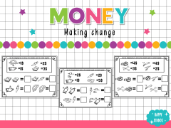 Money: Making Change Worksheets – Back to School.