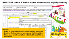 Multi-Class Junior & Senior Infants Fortnightly Plans for November