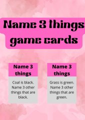 Name 3 Things Game