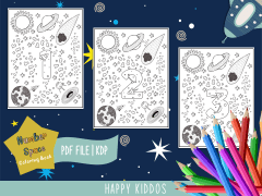 Number Space Coloring Book & Pages for Kids