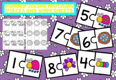 Number jigsaw matcing and worksheets