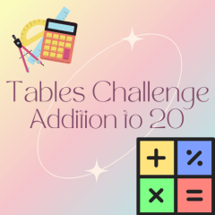 Tables Challenge - Addition within 20 and Doubles (editable)