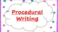 English Display: Features of Procedural Writing