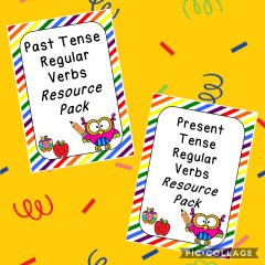 Past and Present Tense Regular Verbs Combo Pack