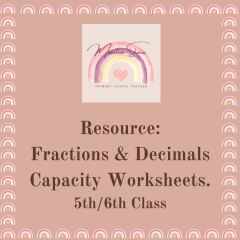 Fractions & Decimals of Capacity Worksheets.