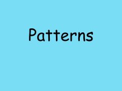 Patterns Cover Page