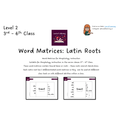 Morphology - Word Matrices - Latin Roots