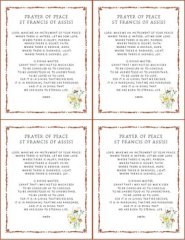 St Francis of Assisi Prayer Cards