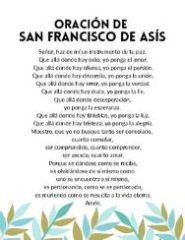 St Francis Prayer in Spanish