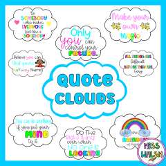 Quote Clouds☁ - Positive Affirmation Posters