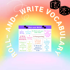 Roll- and- Write Vocabulary game