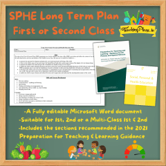 SPHE Long Term Plan For First or Second Class - 1st / 2nd Class Social Personal and Health Education