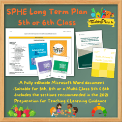 SPHE Long Term Plan For Fifth or Sixth Class - 5th / 6th Class Social Personal and Health Education