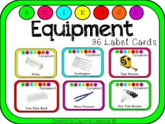 Science Equipment Cover Labels
