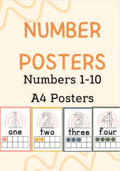 Numbers 1-10 Posters