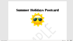 Summer Holidays Postcard