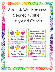 Secret Worker and Secret Walker Lanyard Cards