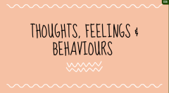 SPHE PDF - Thoughts, feelings & Behaviours