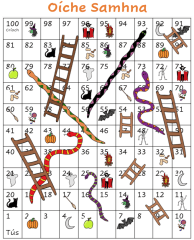 Oíche Samhna (Halloween) - Snakes and Ladders Game