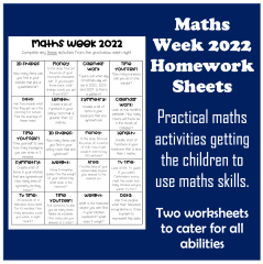 Maths Week 2022 Homework Tasks